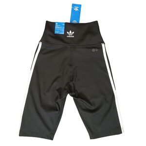 NEW adidas Originals Shorts Tights Womens size XS‎ Classic 3 Stripes Black White